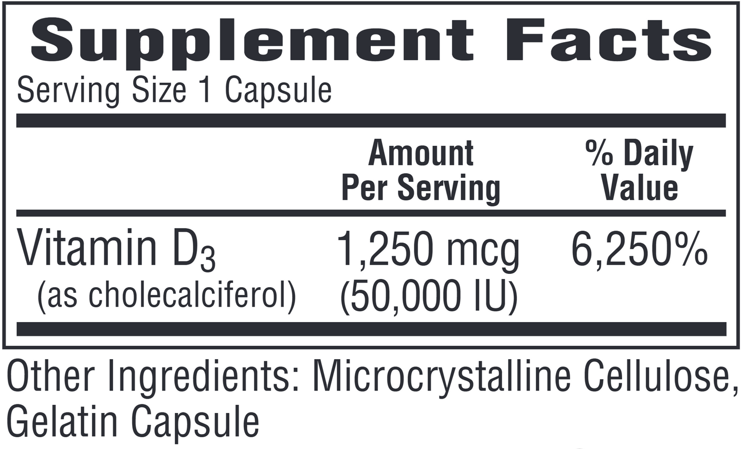 D3-50 Cholecalciferol 50,000IU