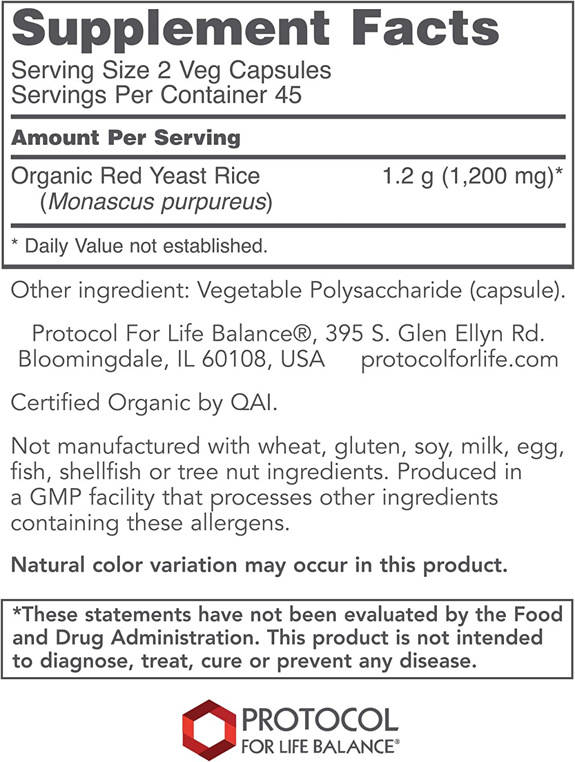 Red Yeast Rice Extract 600mg